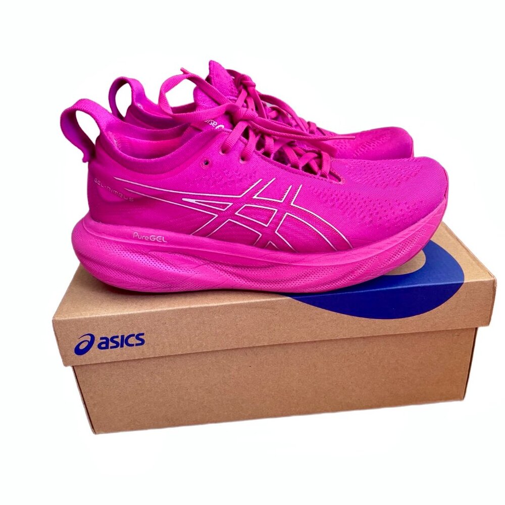Asics Gel Nimbus 25 in Pink Rave/Pure Silver, Size 8.5 - Picture 6 of 11
